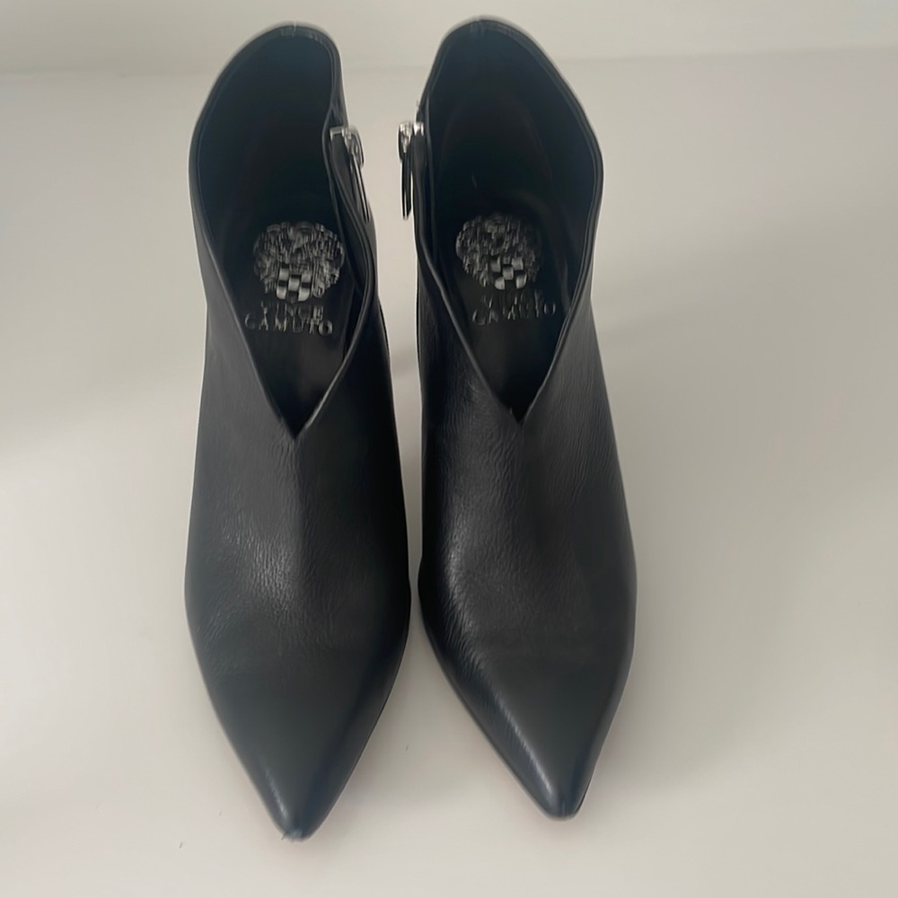 Black leather boots